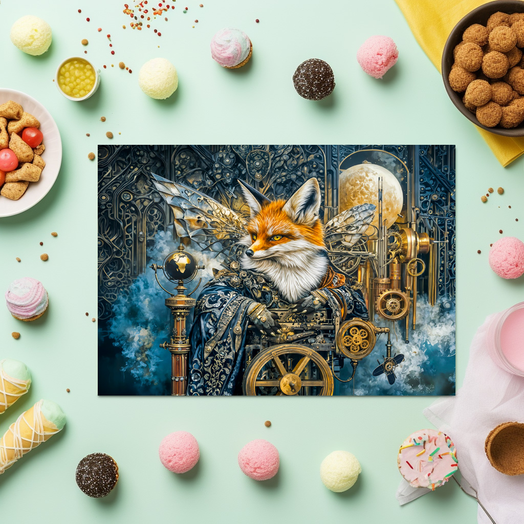 raxxa Premium-Tischset: Steampunk fog fox – Bild 3