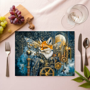 raxxa Premium-Tischset: Steampunk fog fox