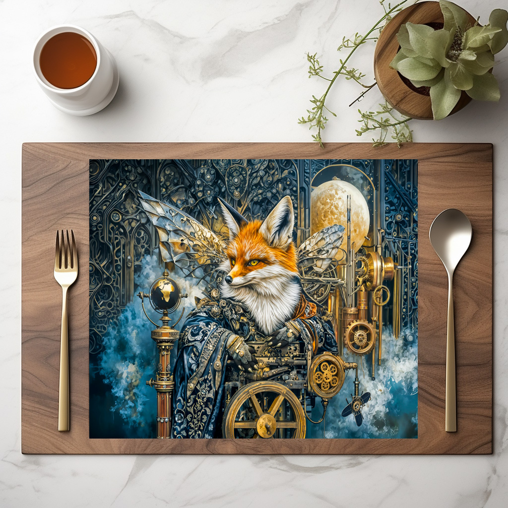 raxxa Premium-Tischset: Steampunk fog fox – Bild 2