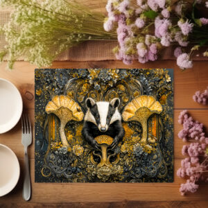 raxxa Premium-Tischset: Mystic mushroom badger