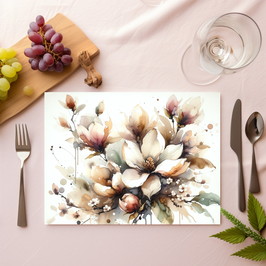 raxxa Premium-Tischset: Elegant Magnolia Bloom - Imagen 2