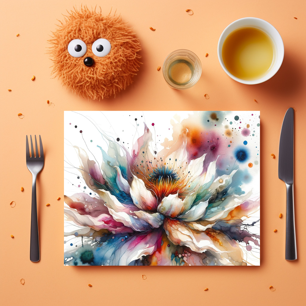 raxxa Premium-Tischset: Colorful Watercolor Blossom – Bild 2
