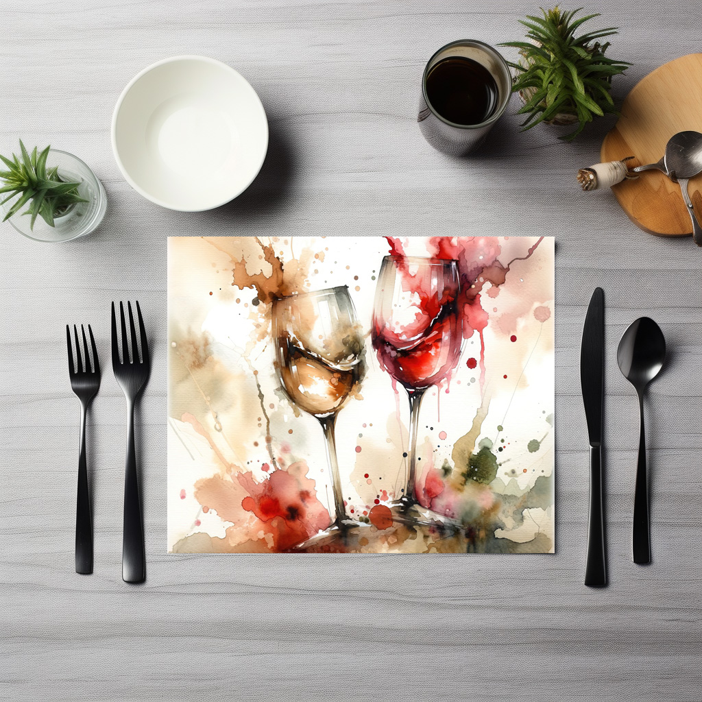 raxxa Premium-Tischset: Watercolor Wine Glasses – Image 3