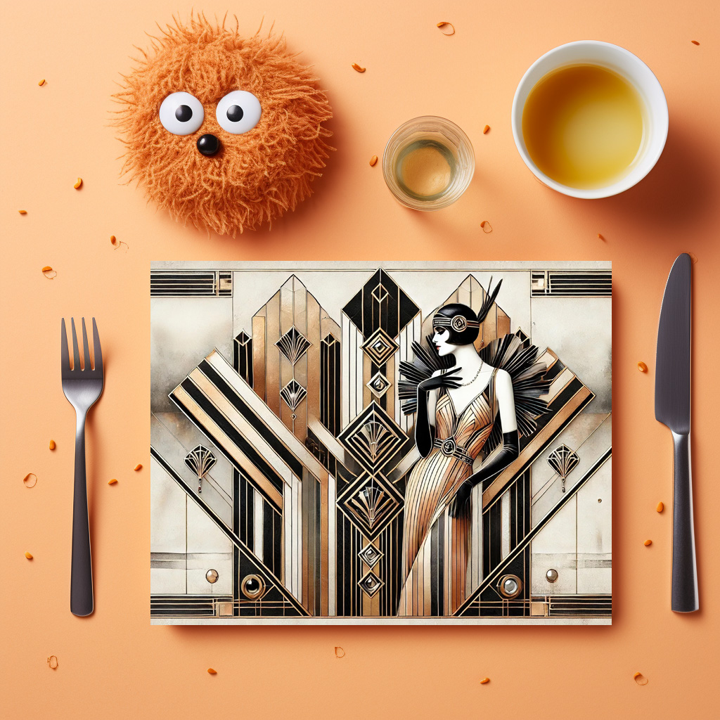 raxxa Premium-Tischset: Gatsby Glamour Art Deco Scene – Bild 3