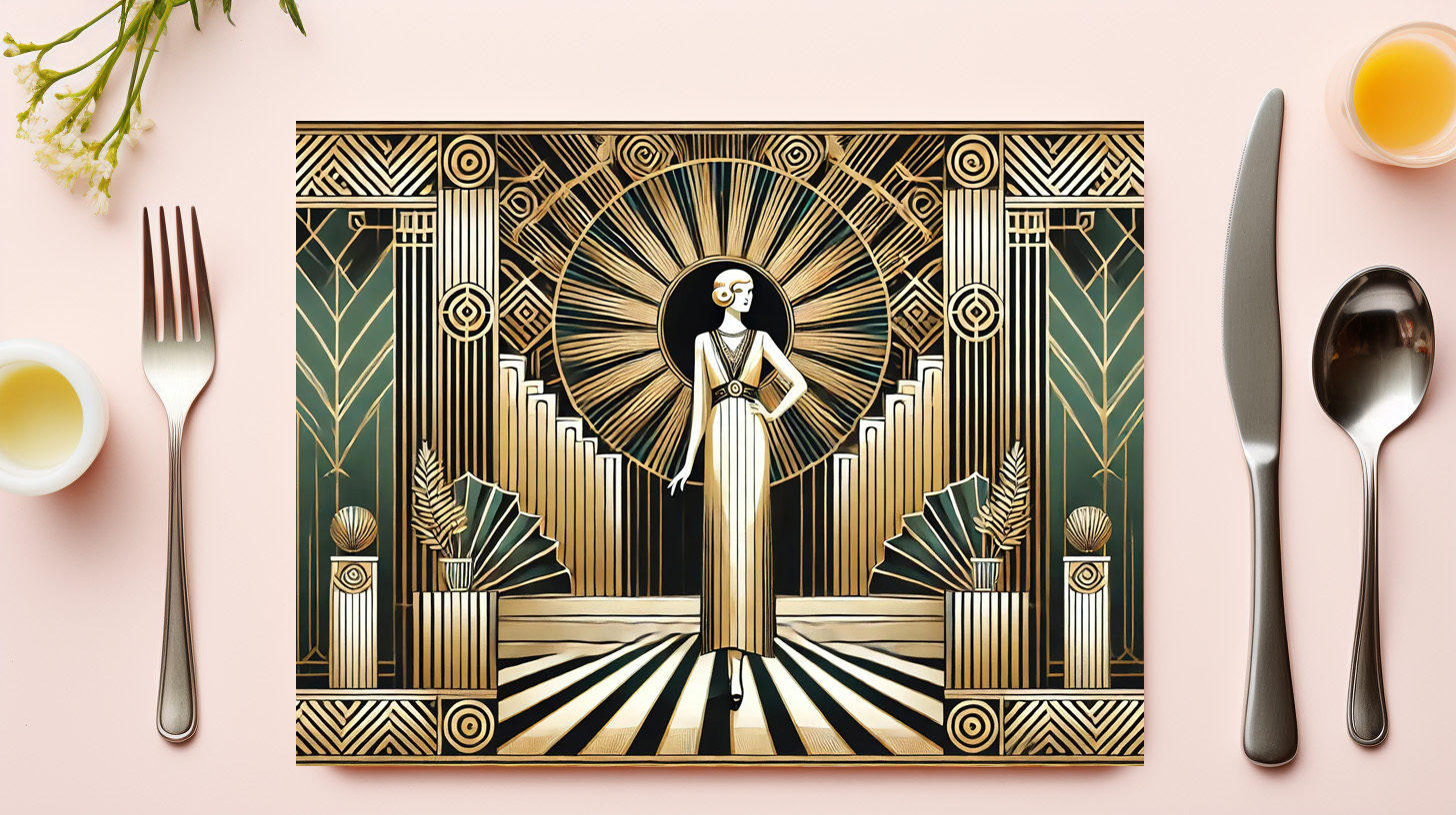 raxxa Premium-Tischset: Golden Twenties Flair in Art Deco - immagine 3