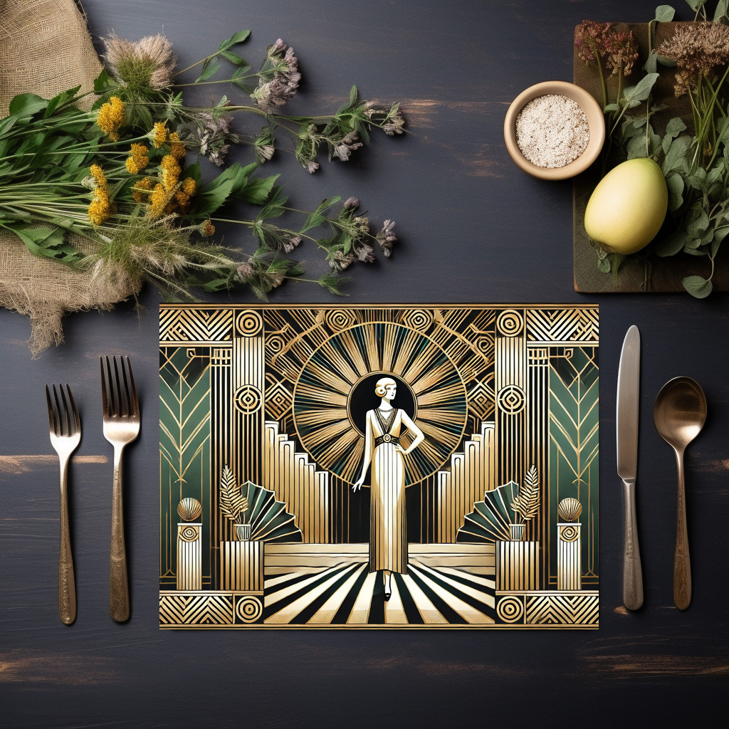 raxxa Premium-Tischset: Golden Twenties Flair in Art Deco