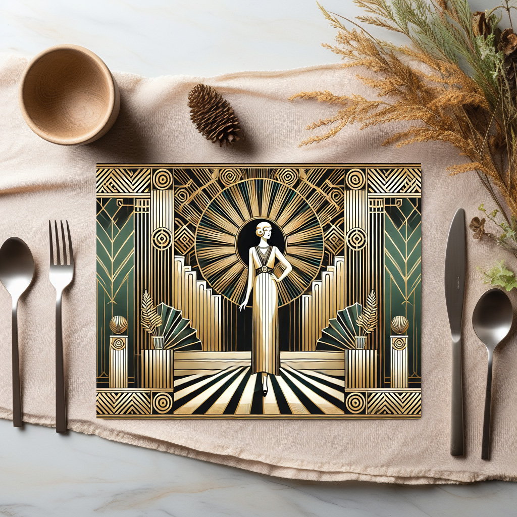 raxxa Premium-Tischset: Golden Twenties Flair in Art Deco - immagine 2