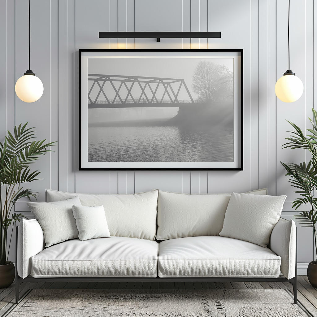 Poster: Eine Brücke im Nebel