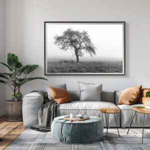 Poster: ein Baum im Nebel