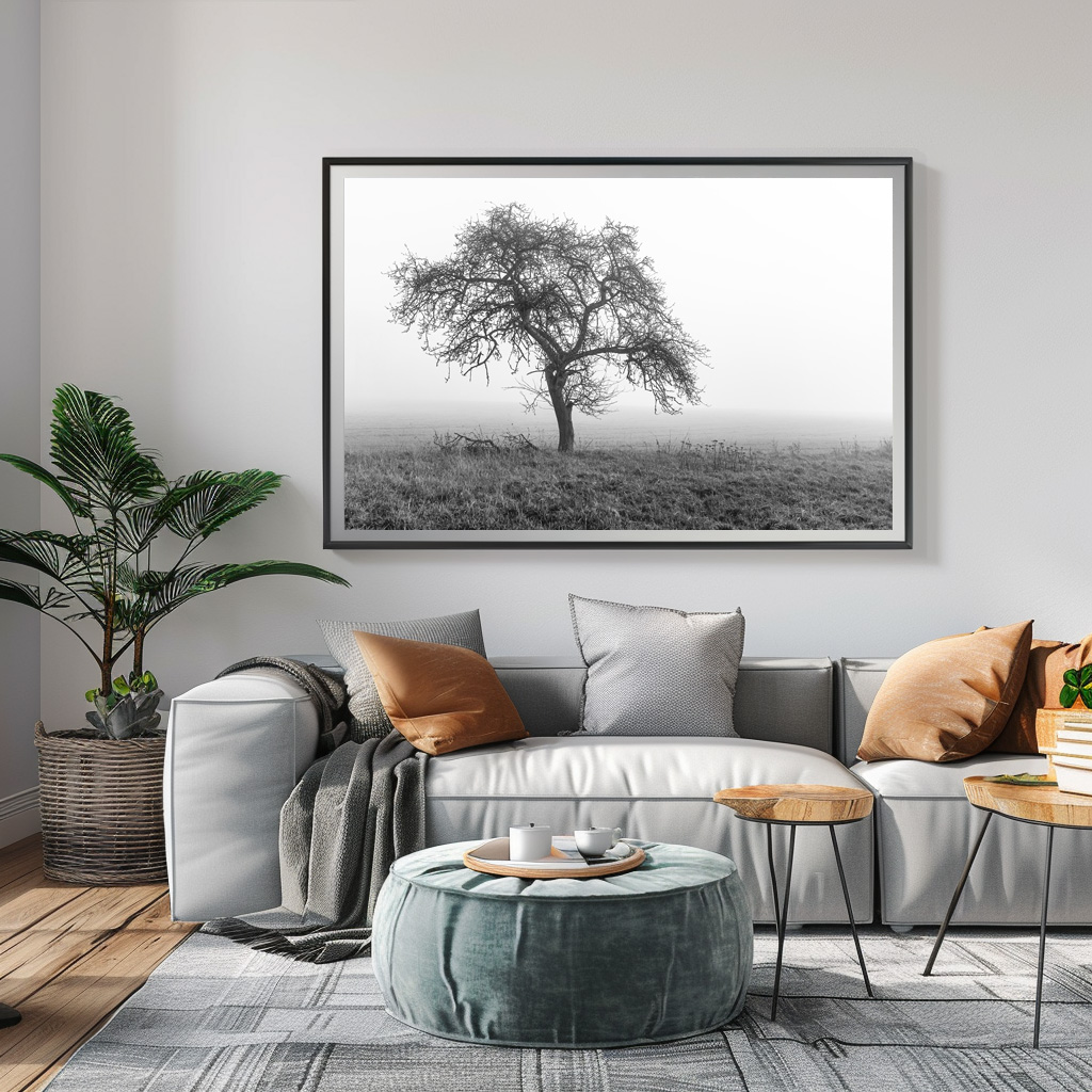 Poster: ein Baum im Nebel
