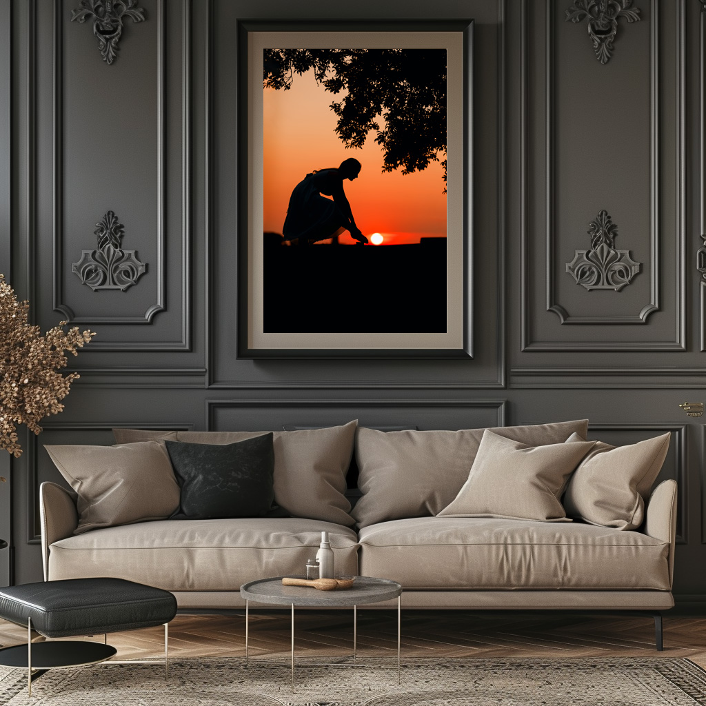 Poster: Mädchen bei Sonnenuntergang – Bild 2