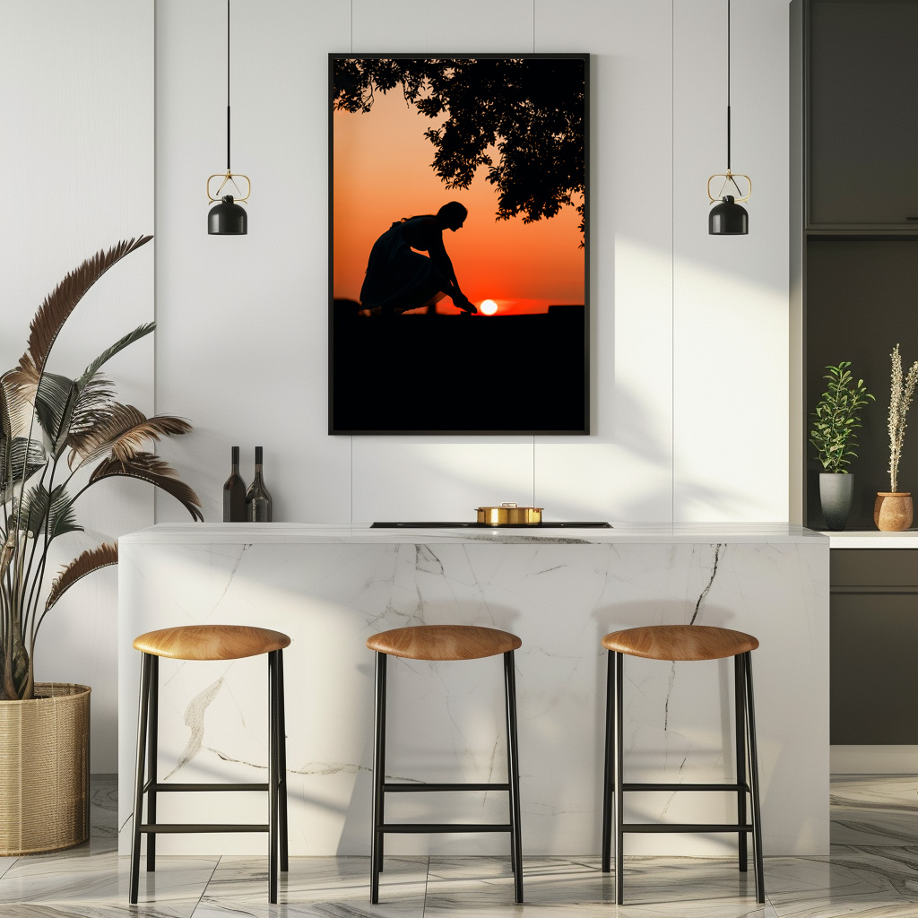 Poster: Mädchen bei Sonnenuntergang – Bild 3