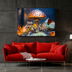 Poster: Metal Toadstool Garden Decor mushroom