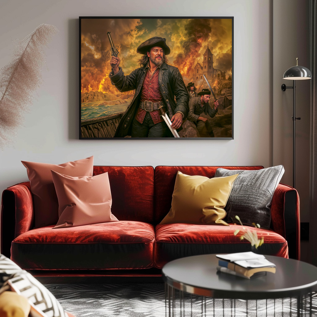 Poster: Henry Morgan Pirate Battle Portrait - immagine 2