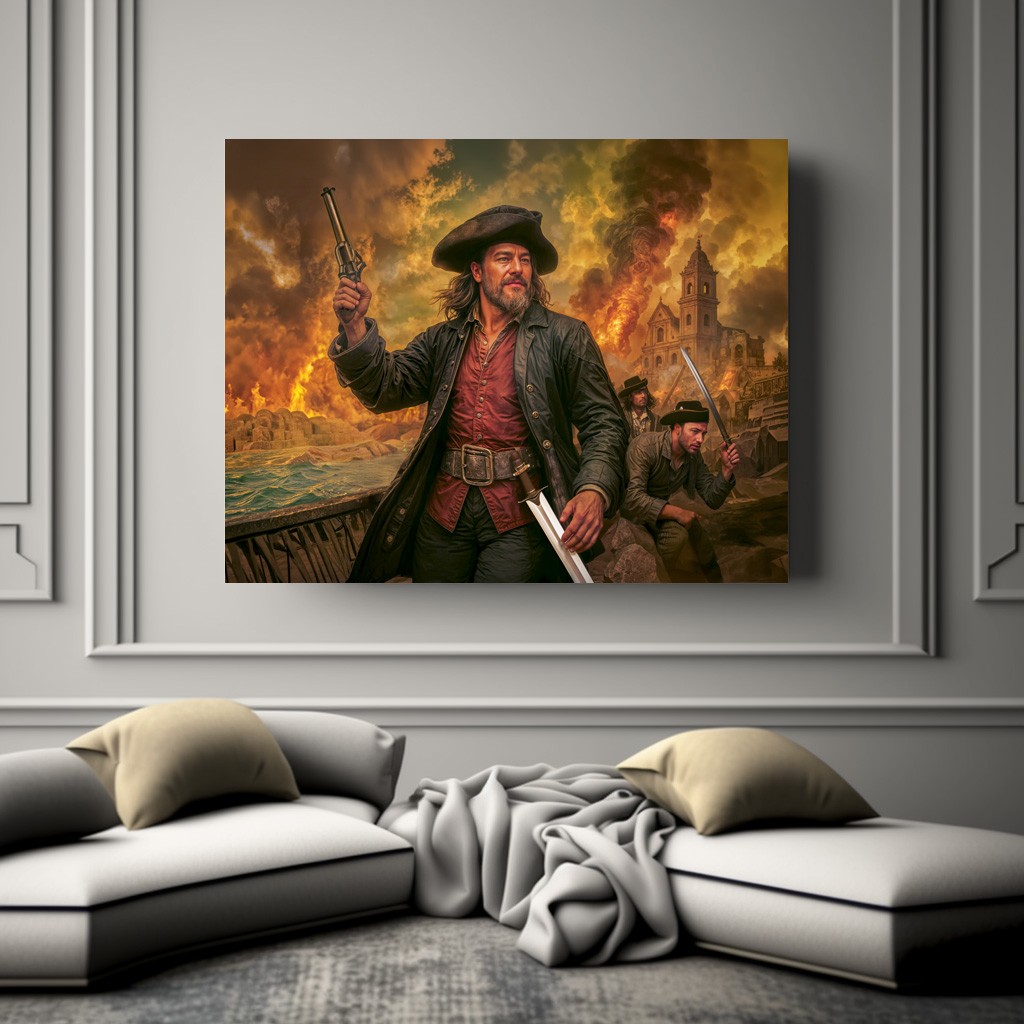 Poster: Henry Morgan Pirate Battle Portrait - immagine 3