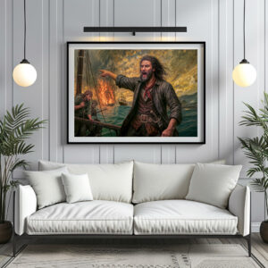 Poster: Charles Vane Pirate Storm Portrait