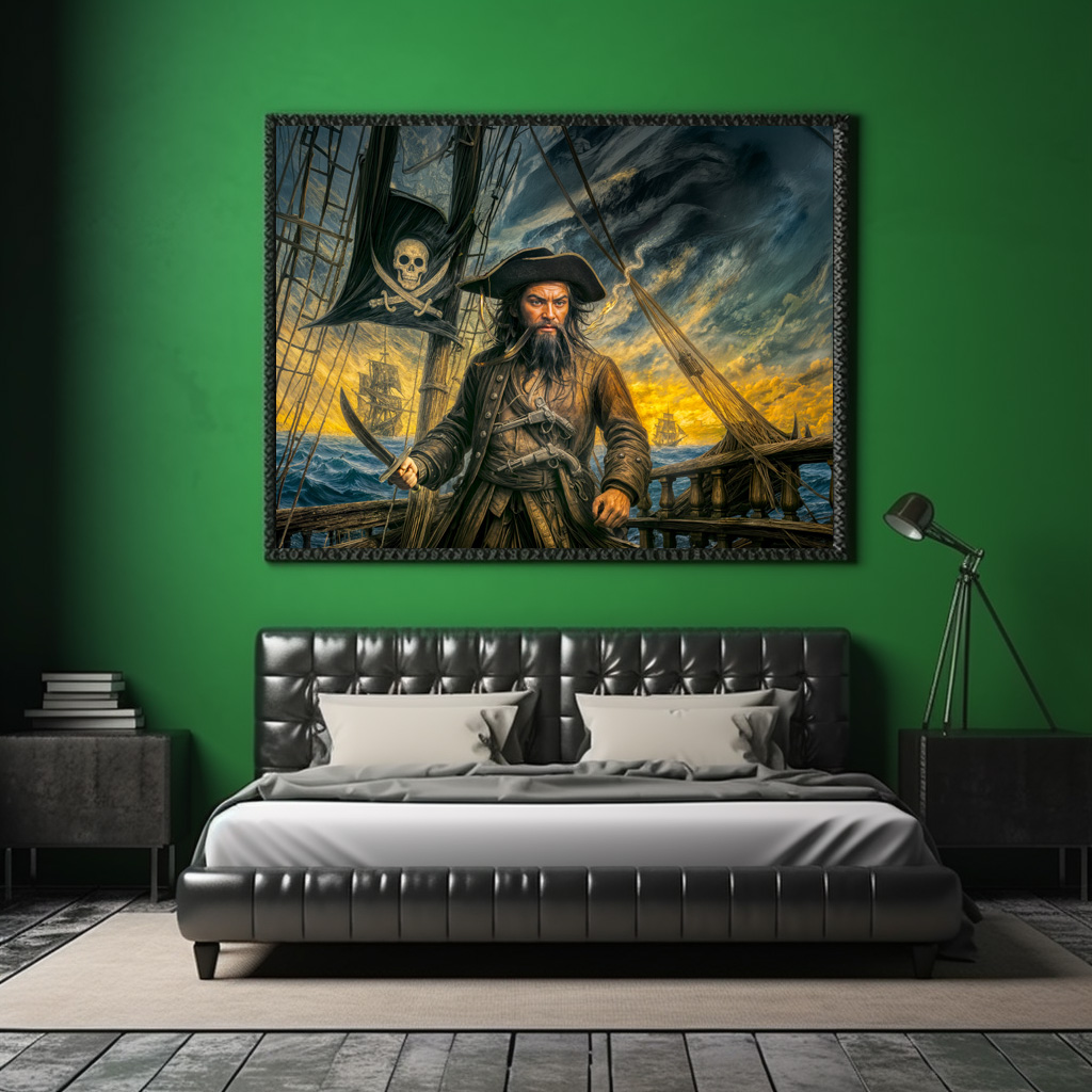 Poster: Blackbeard Pirate Storm Portrait – Bild 2