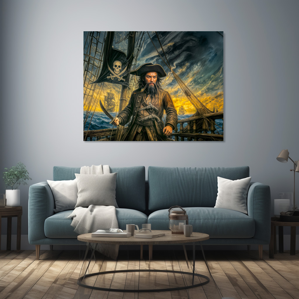 Poster: Blackbeard Pirate Storm Portrait – Bild 3