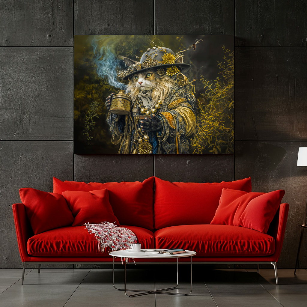 Poster: Enchanted woodland alchemist cat – Image 2