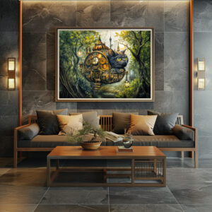 Poster: Mystic clockwork cat
