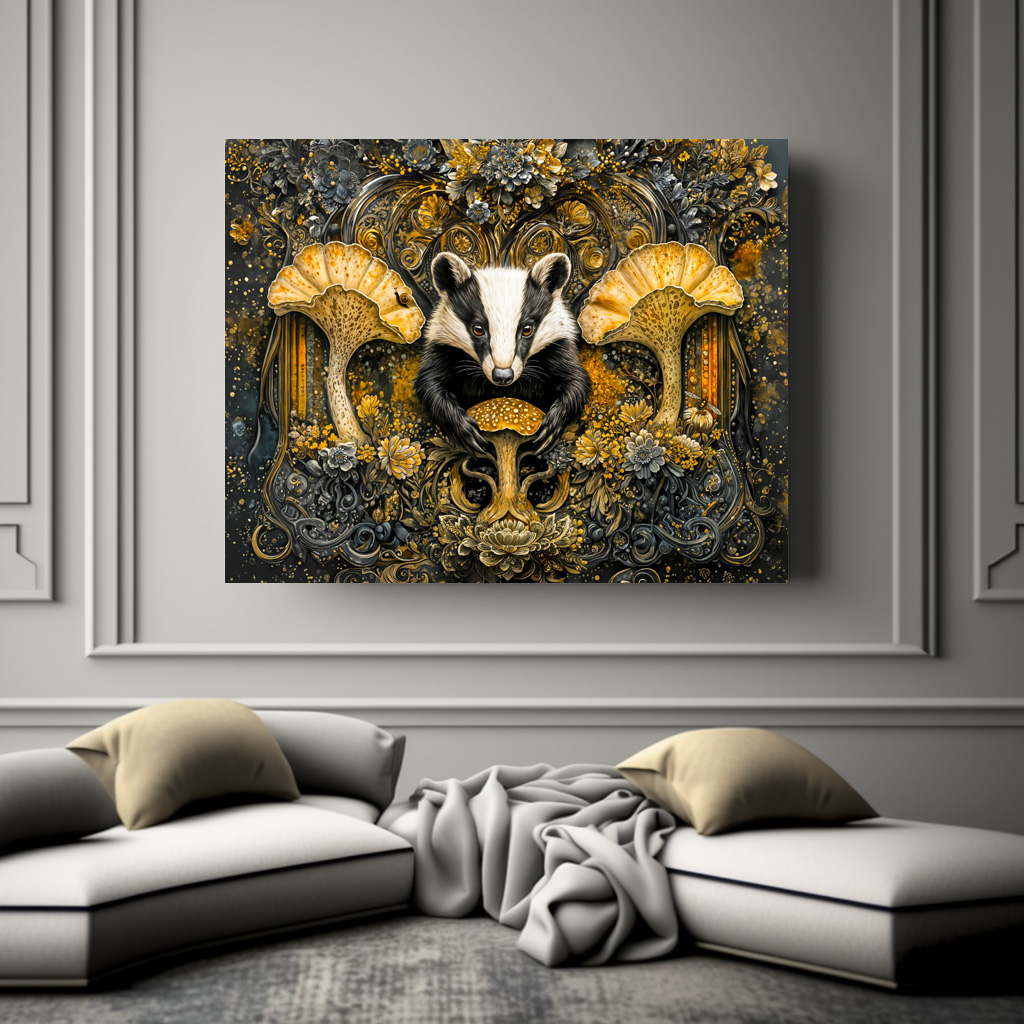 Poster: Mystic mushroom badger - Imagen 2