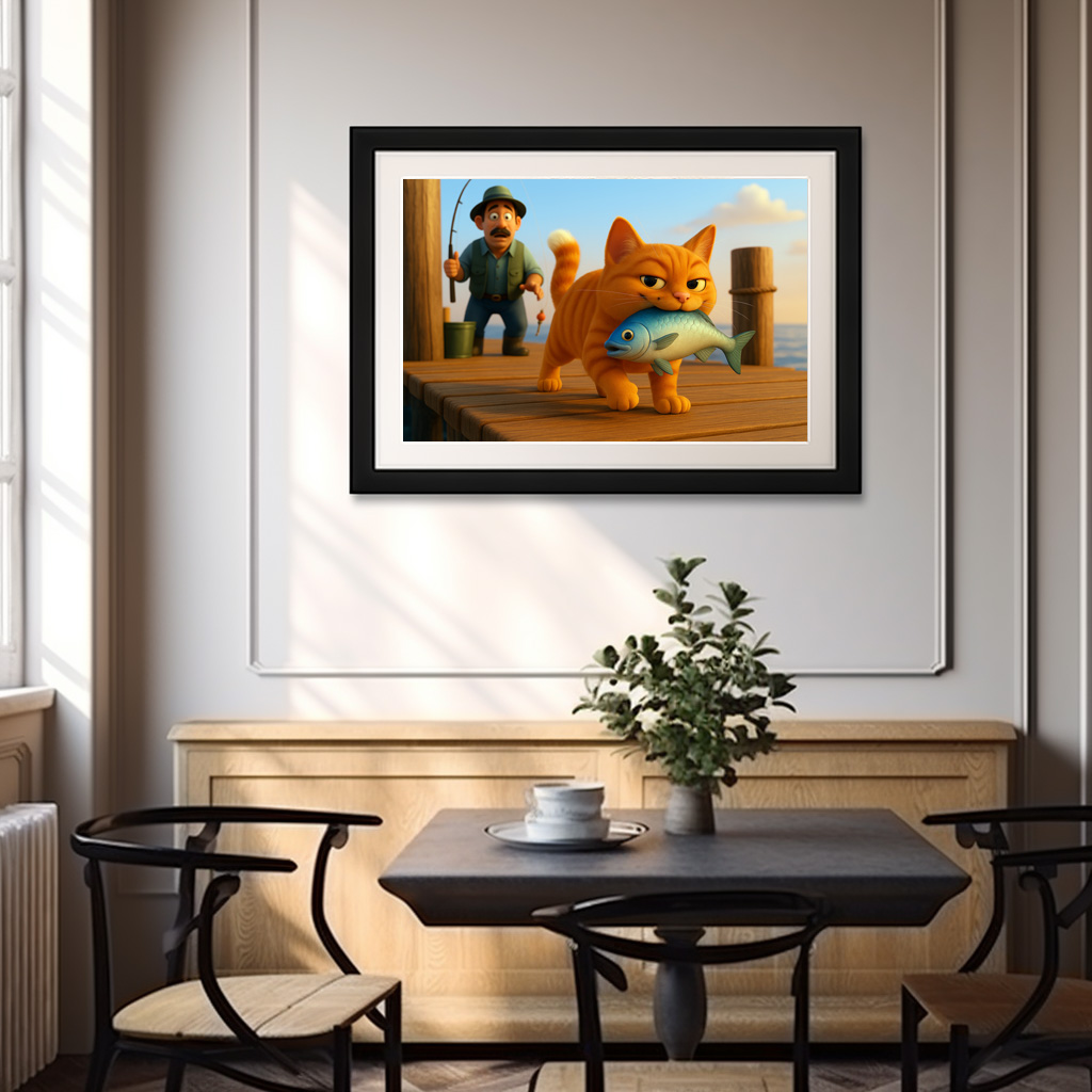 Poster: Diebischer Kater und Angler – Bild 2