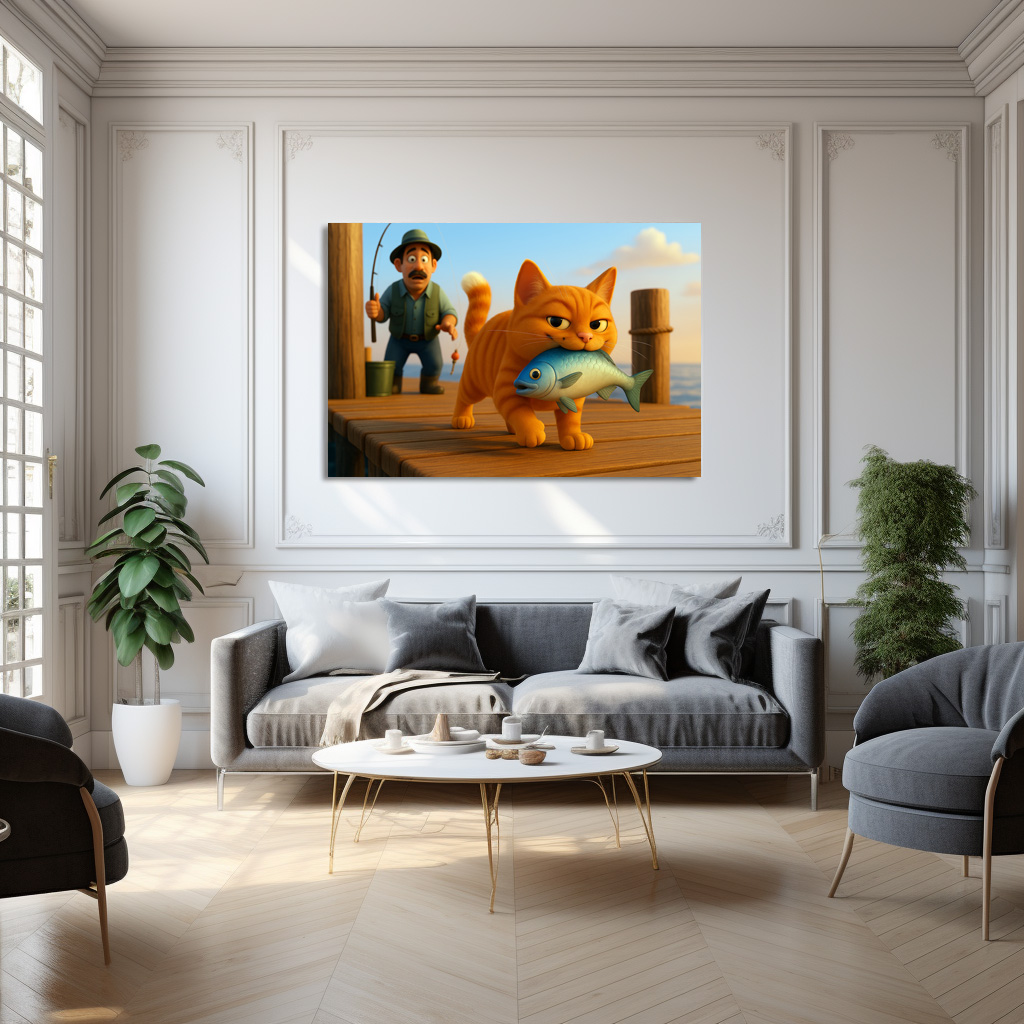 Poster: Diebischer Kater und Angler – Bild 3