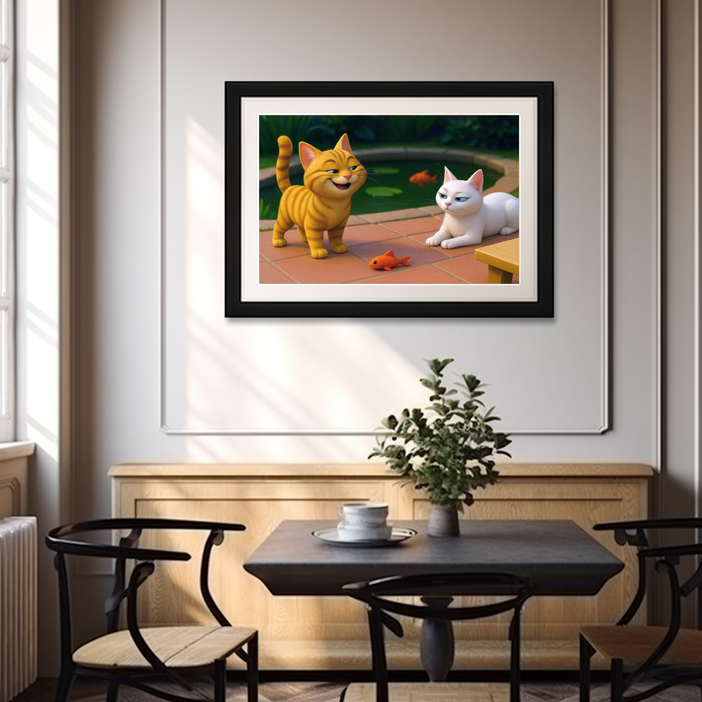 Poster: Ein Kater bringt seiner Auserwählten ein Geschenk. Sie ist nicht amüsiert - Imagen 3