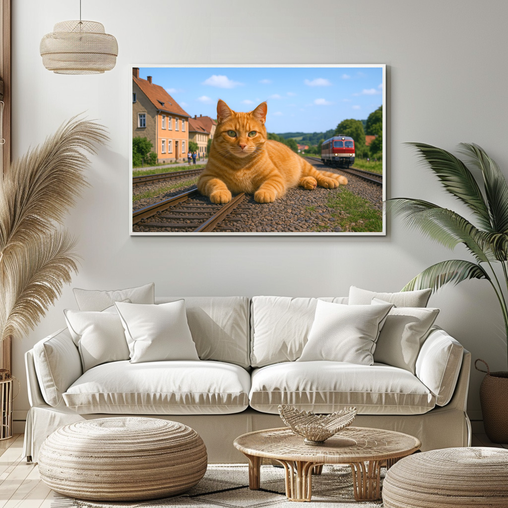 Poster: Der Zug fährt erst, wenn ich das will - Roter Kater auf den Gleisen - immagine 2