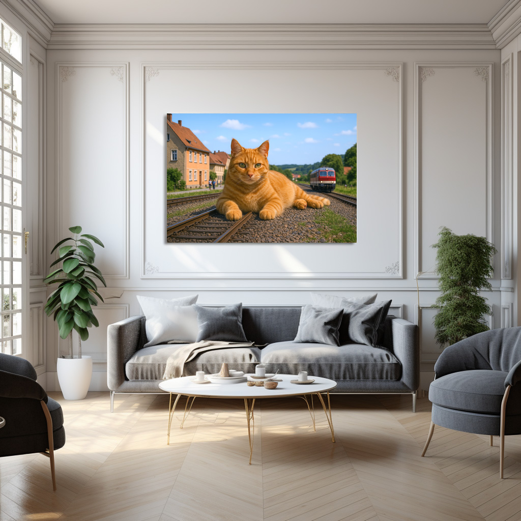 Poster: Der Zug fährt erst, wenn ich das will - Roter Kater auf den Gleisen - immagine 3