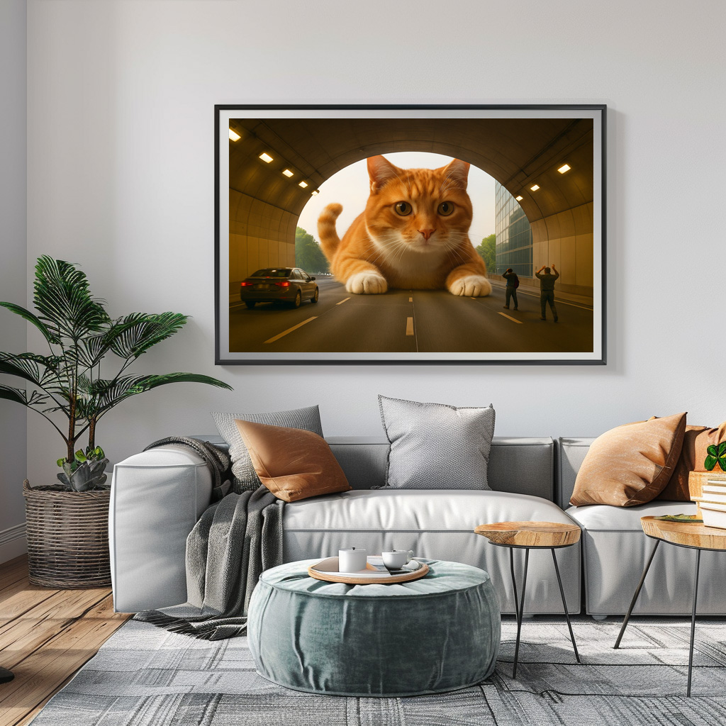 Poster: Mit Stau ist zu rechnen. Katze im Tunnel – Image 2