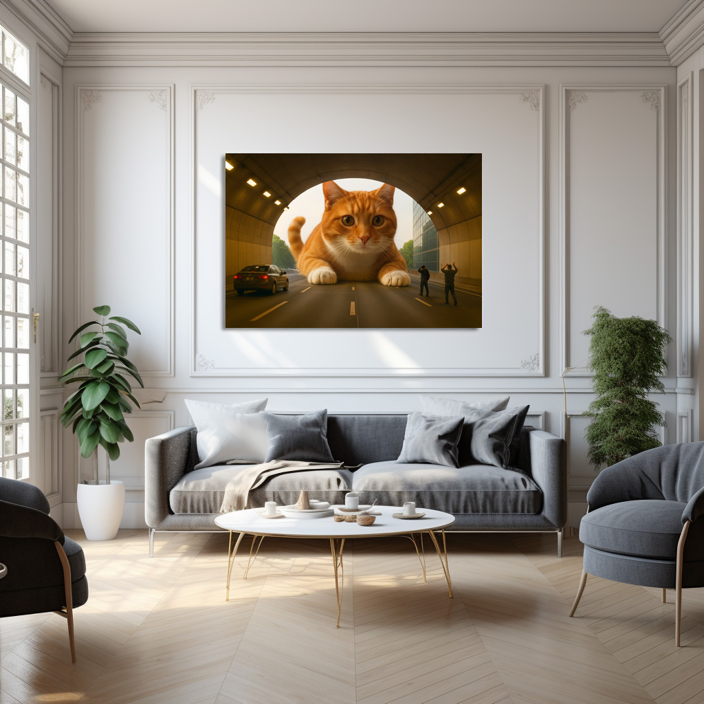 Poster: Mit Stau ist zu rechnen. Katze im Tunnel – Image 3