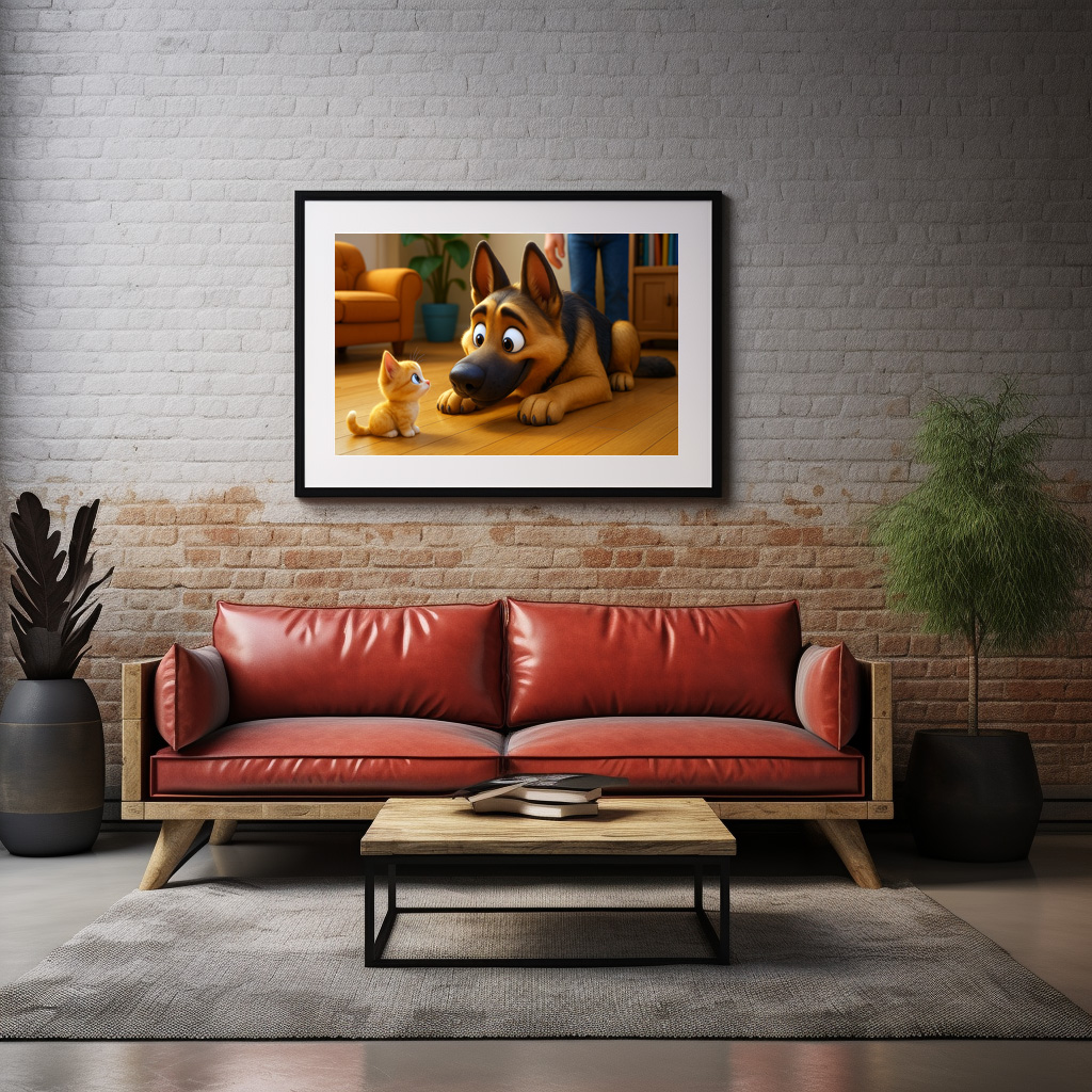 Poster: Oh, ist das ein Haustier für mich? Schäferhund und Kätzchen - immagine 2