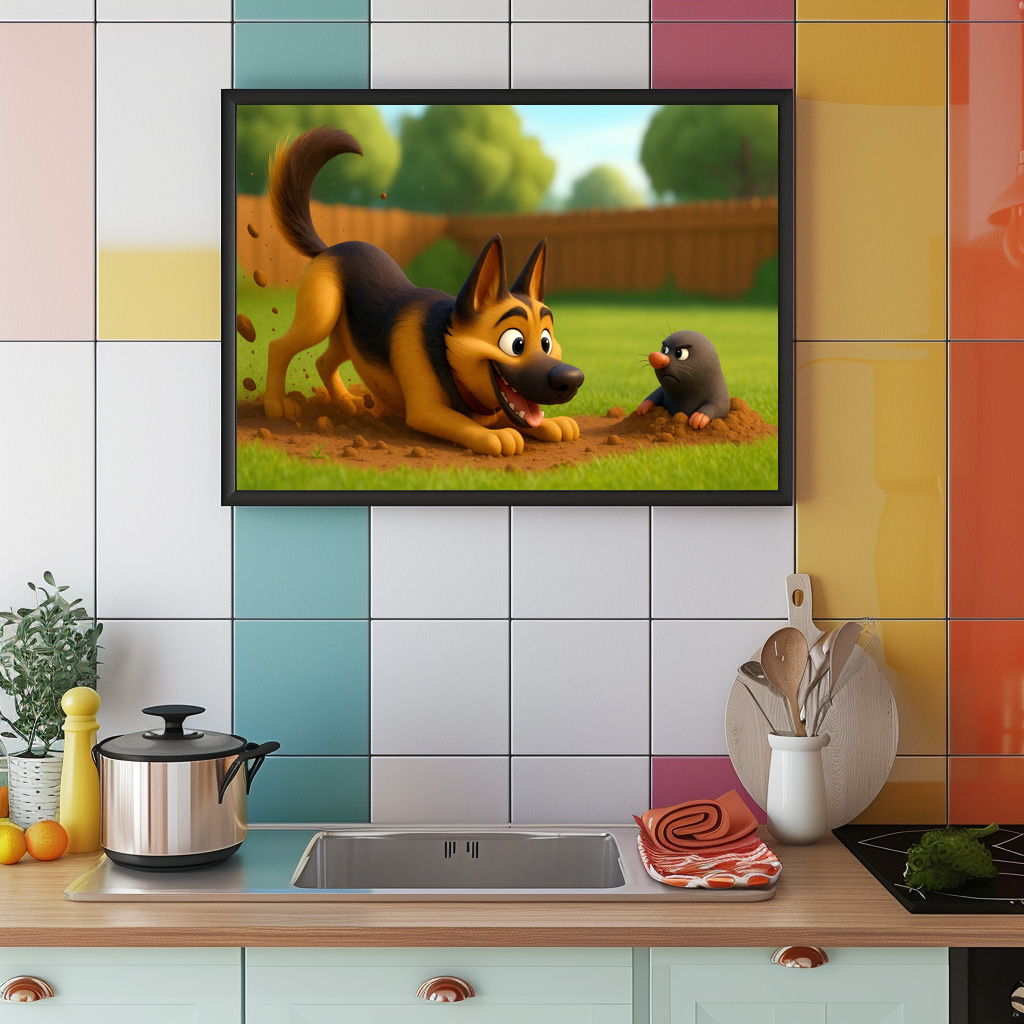 Poster: Schäferhund und genervter Maulwurf – Image 2