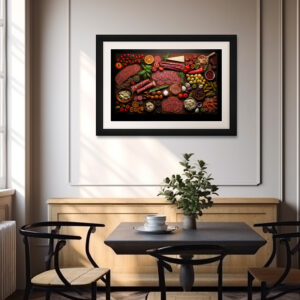 Poster: Arrangement mit Salami und Wurst