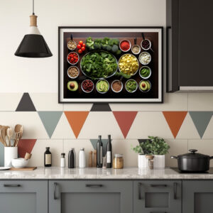 Poster: Arrangement mit Gemüse