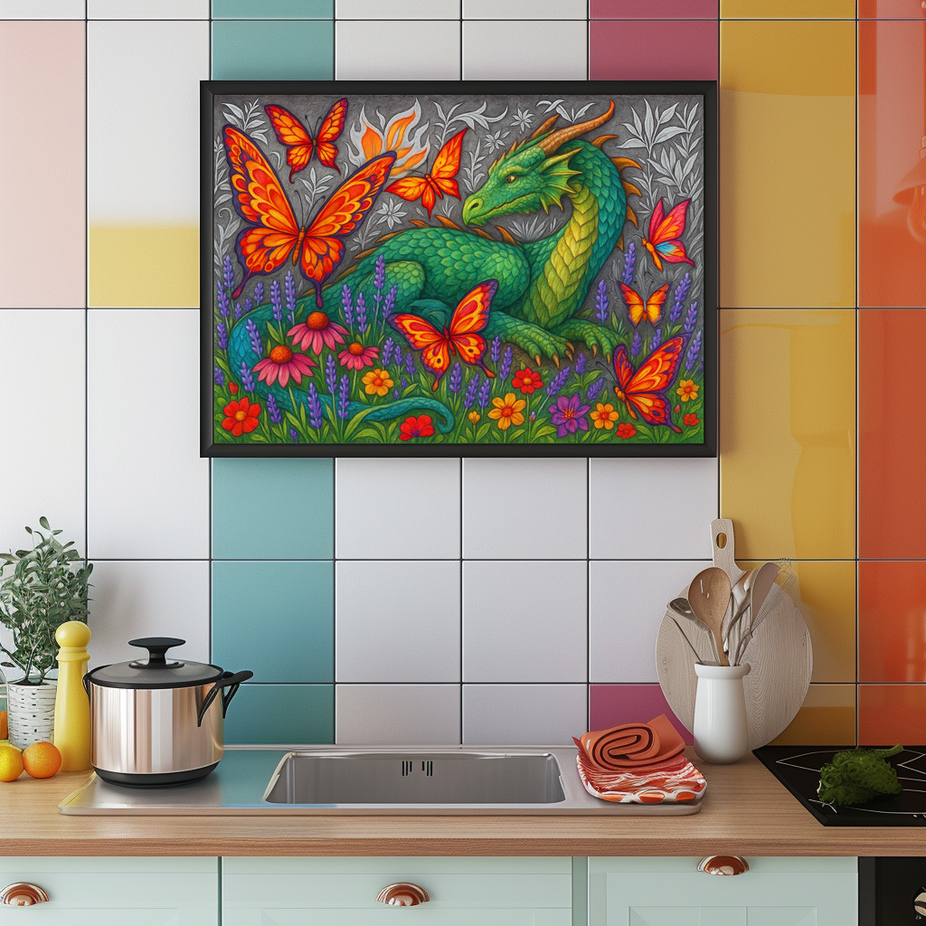 Poster: Lindwurm und Feuerfalter - mystische Wesen – Bild 2