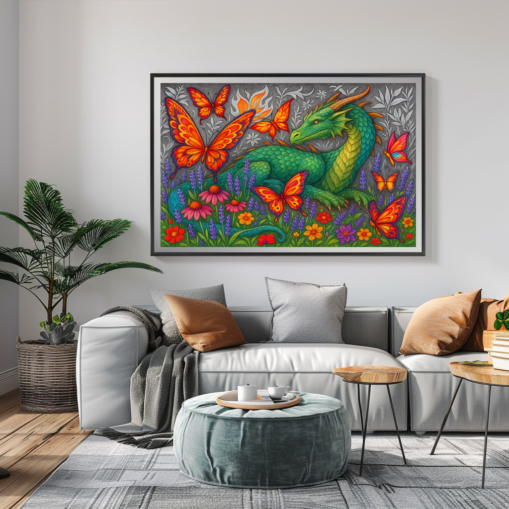 Poster: Lindwurm und Feuerfalter - mystische Wesen – Bild 3