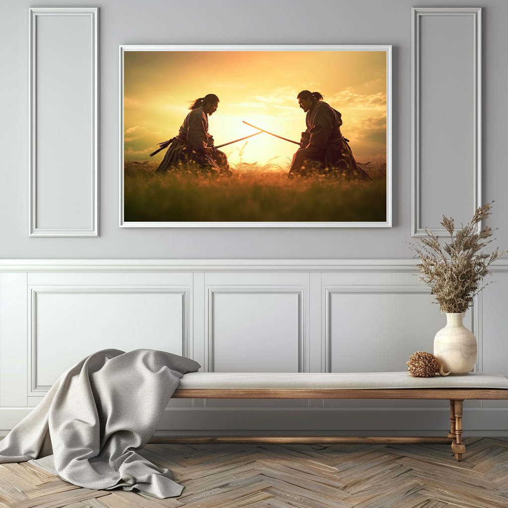 Poster: Zwei Samurai Krieger auf dem Feld - Image 2