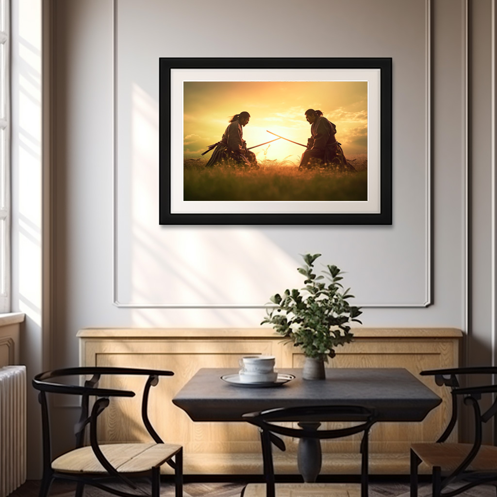 Poster: Zwei Samurai Krieger auf dem Feld - Image 3