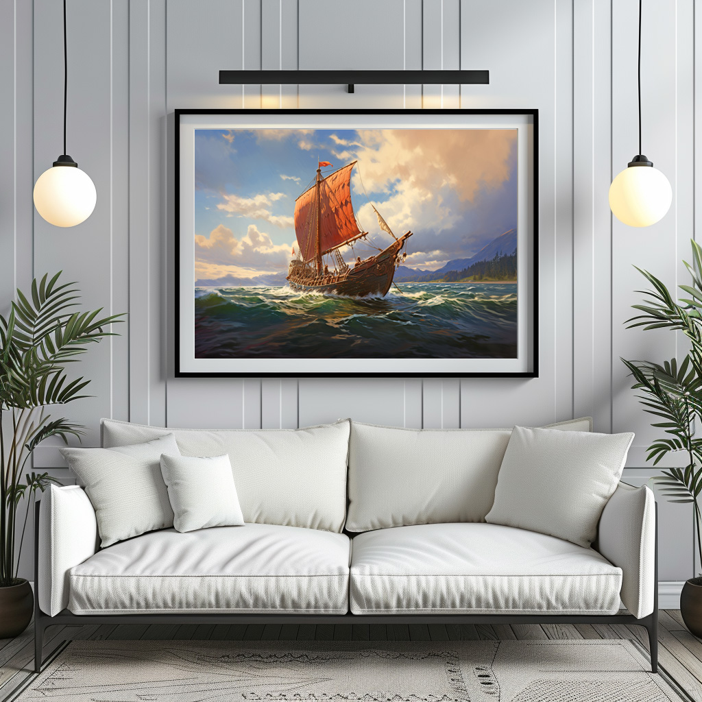 Poster: Wikingerschiff an der Küste - Image 3