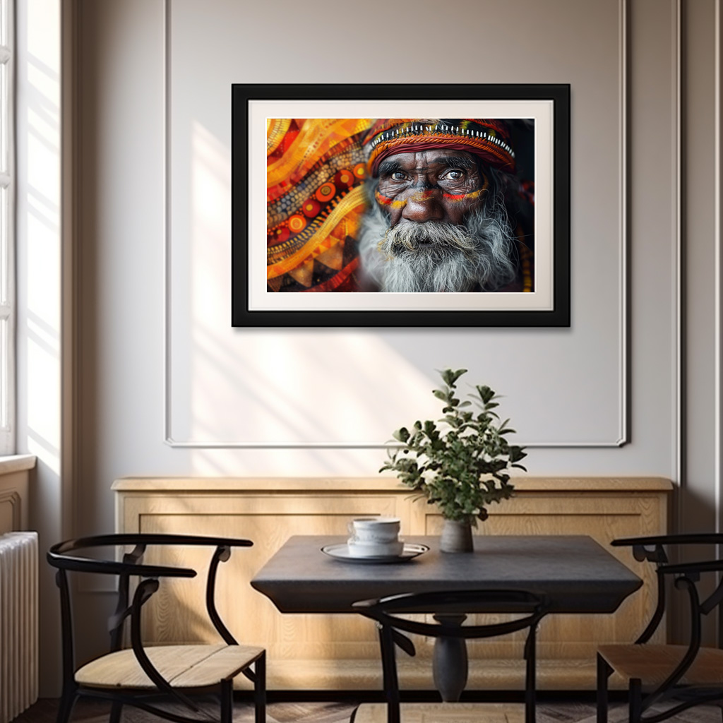 Poster: Aborigines Mann mit Kunst - immagine 2