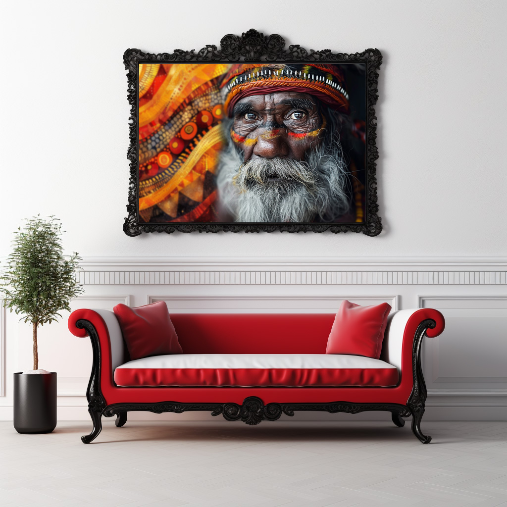 Poster: Aborigines Mann mit Kunst - immagine 3