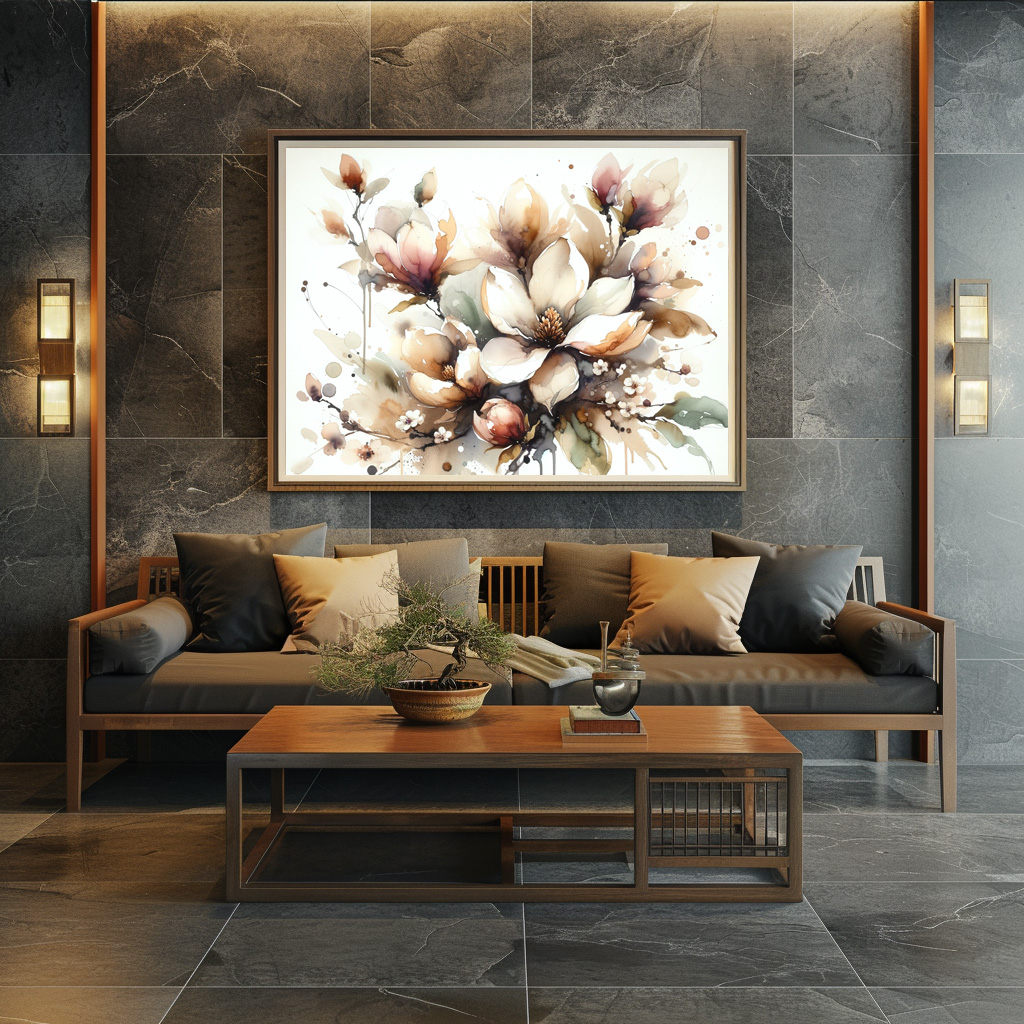 Poster: Elegant Magnolia Bloom