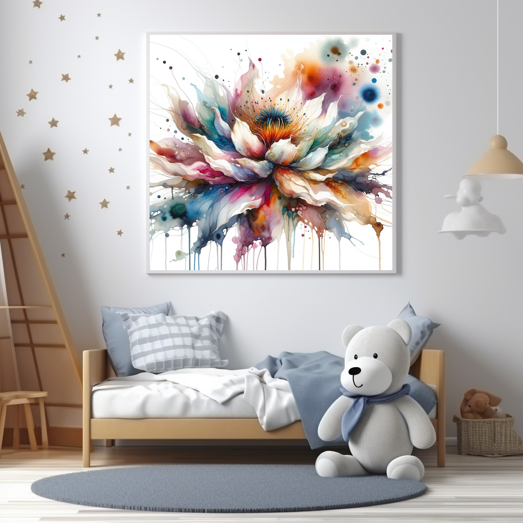 Poster: Colorful Watercolor Blossom – Image 3