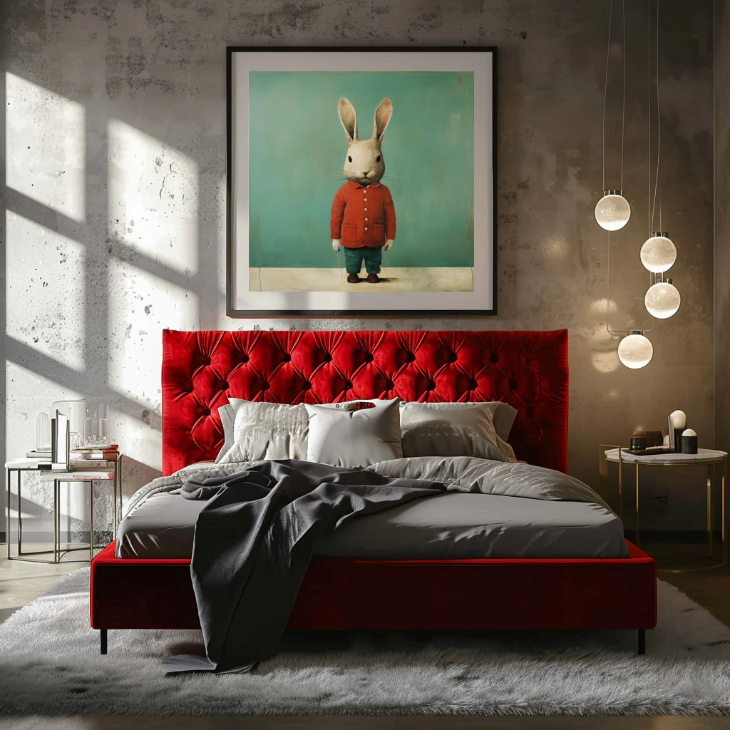 Poster: Minimal Rabbit Portrait