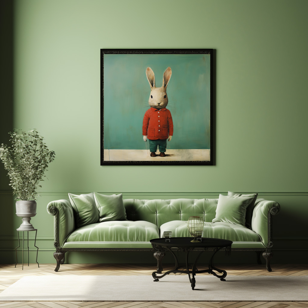 Poster: Minimal Rabbit Portrait - Image 2