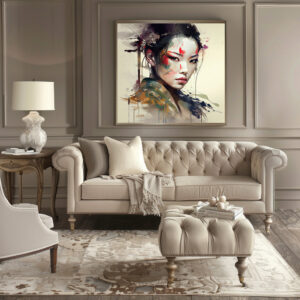 Poster: Warrior Geisha Portrait