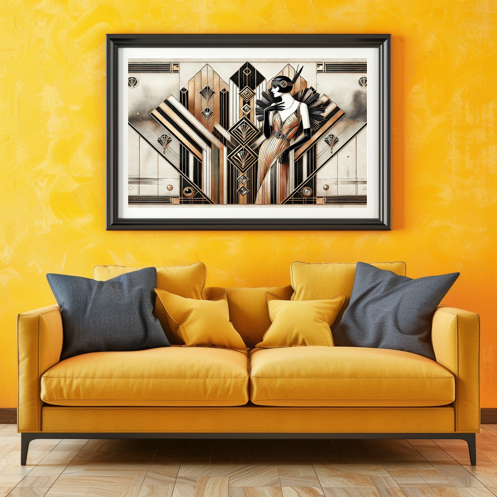 Poster: Gatsby Glamour Art Deco Scene