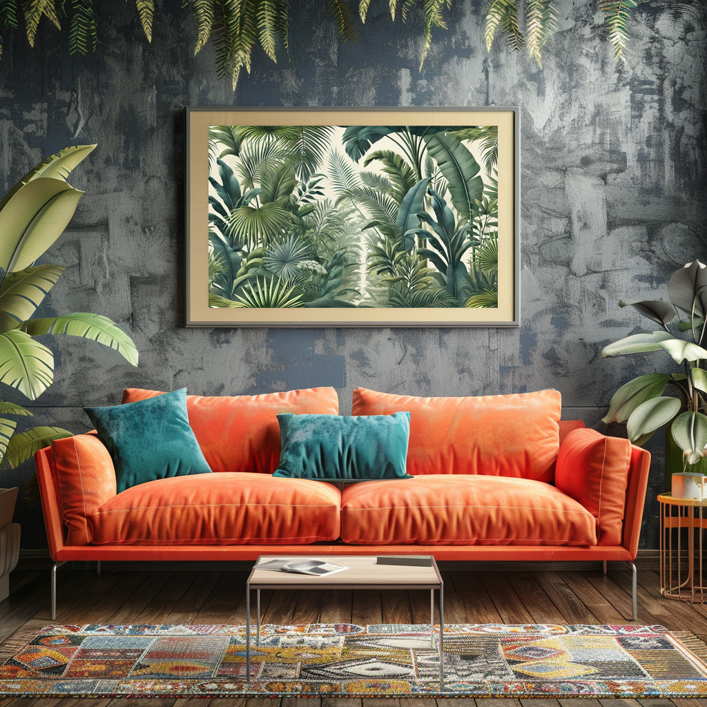 Poster: Exotic Leafy Paradise